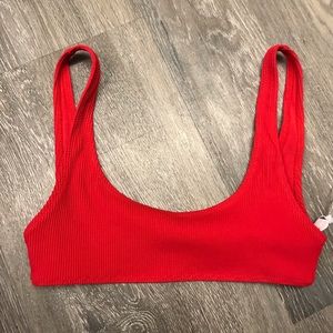 Red bikini top ribbed from White Fox